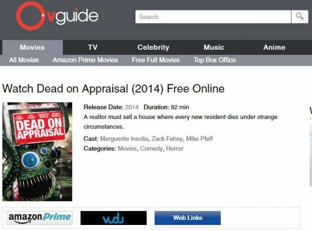 Najboljih 6 web stranica za gledanje horor filmova na mreži za besplatno OVGuide Horror