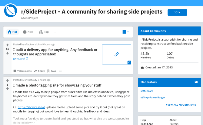 r/SideProject vam govori kako nastaviti svoj strastveni projekt sa zajednicom koja vas podržava i nudi konstruktivne povratne informacije