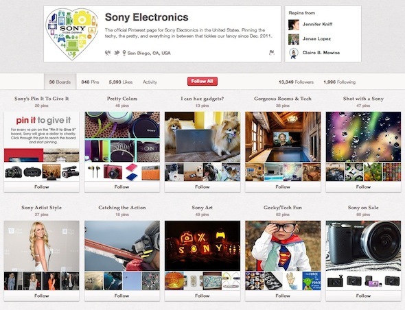 Pogledajte na Pinterestu: 10 korisnika koje biste trebali slijediti Sony