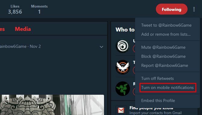 što je twitter uključite u mobilnim obavijestima