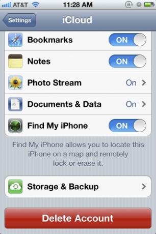 postavke ios icloud