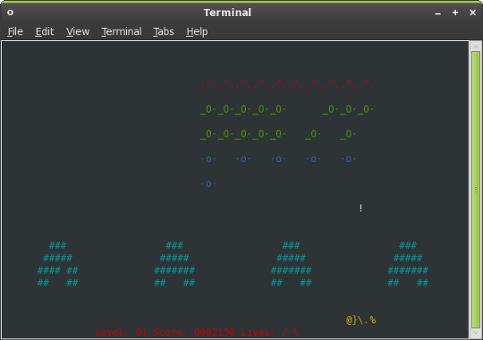 Igrajte igre unutar vašeg Linux Terminal ninvaders
