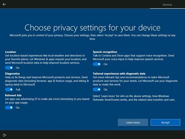 privatnost Windows 10 stvaralaca