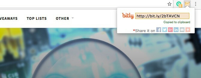 Chrome proširenje Bit.ly