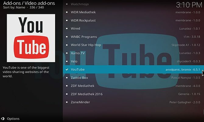 Kako instalirati i koristiti YouTubeov dodatak Kodi - instalirati iz spremišta