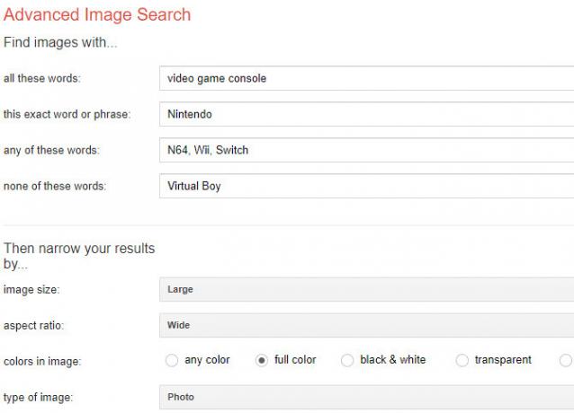 Napredna pretraga Google slika