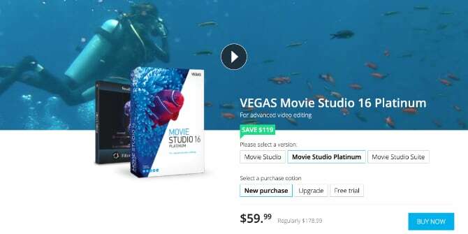 Opcije cijena za VEGAS Movie Studio