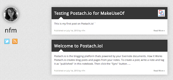 Pretvorite Evernote u platformu za bloganje sa ekranom ekrana Postach.io 2013 07 01 u 12