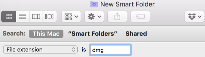 Datoteke DMG za Mac Smart Folder