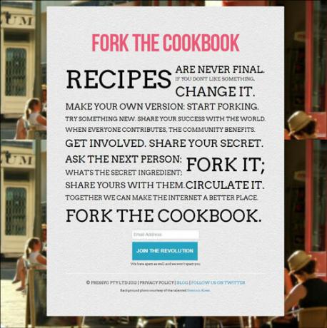 Započnite forking: Inspiracija otvorenog koda dolazi za kuhanje i recepte s vilicom The Cookbook ForkTheCookbook06