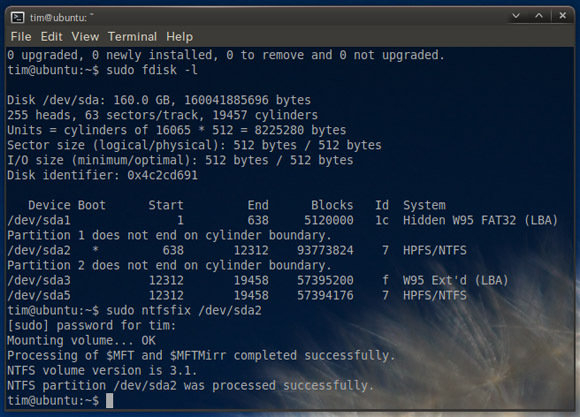 spasiti ntfs datotečni sustav iz Linuxa