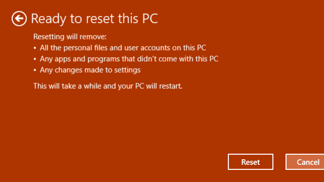 Ponovno postavite Windows 10