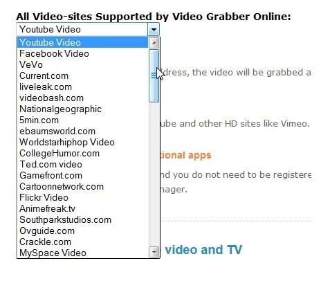 VideoGrabber: Web-aplikacija za preuzimanje videozapisa s web-mjesta za strujanje VideoSites