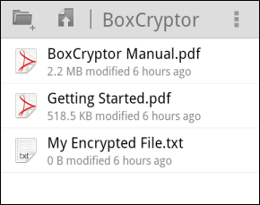 boxcryptor-datoteke na Android