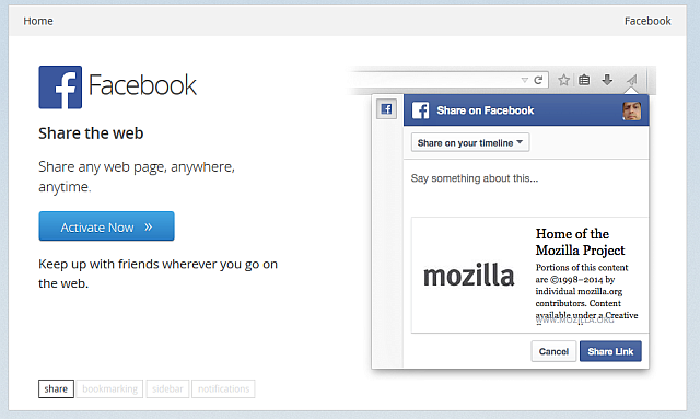 Upoznajte Firefox Hello Video Chat i Firefox Marketplace u novom Firefoxu 35 Firefox 35 Firefox Podijelite Single Button za društvene oznake i dijeljenje facebooka 640x383