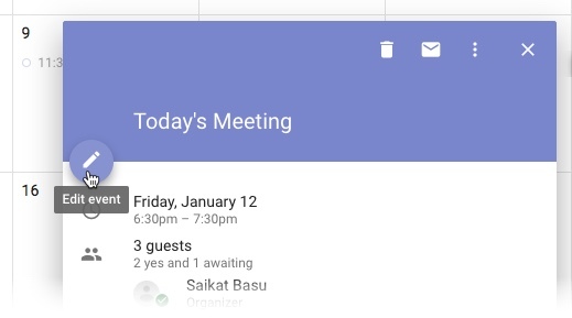 Google kalendar - uređivanje događaja