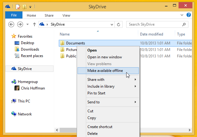 SkyDrive sinkronizacija-datoteke-offline