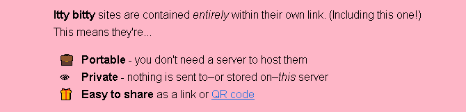 Izgradite besplatno web mjesto za HTML s Itty Bitty