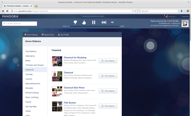 browser-internet-radio Pandora