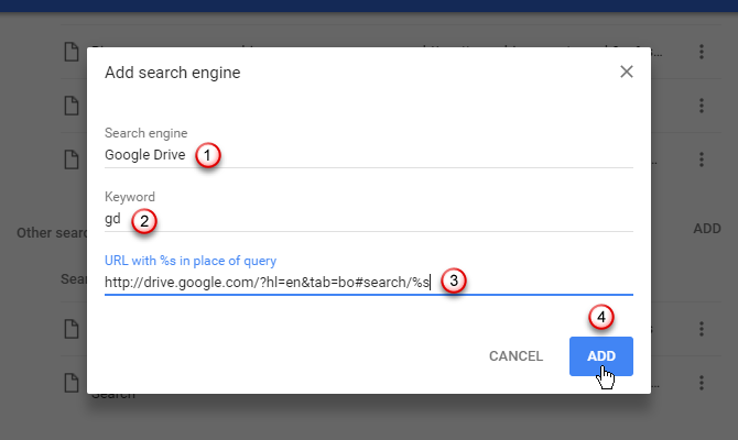 Dodajte dijaloški okvir tražilice za Google pogon u Chromeu