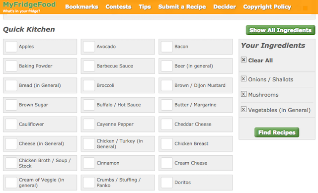 Find-recepti po sastojcima-myfridgefood