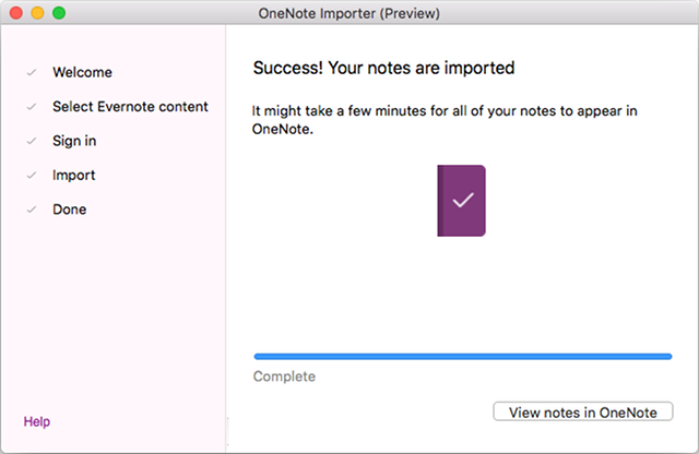 OneNote uvoznik-mac-korak-6