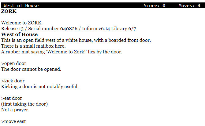 Igre temeljene na tekstu - Zork
