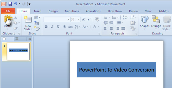 pretvoriti powerpoint u video