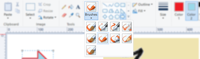 Adobe Photoshop vs. Microsoft Paint: Što vam stvarno treba? četke alata mspaint