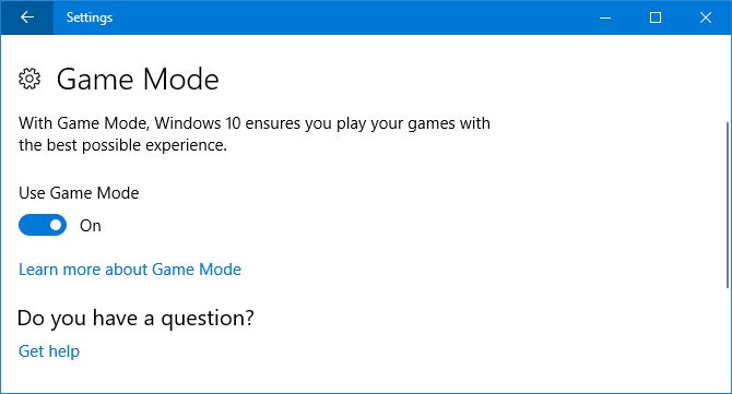 Windows 10 način igre