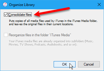 iTunes objedinjuje datoteke