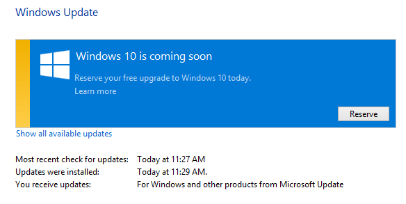 Windows 10 dolazi s Windows Update