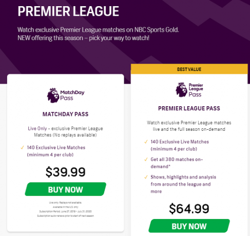 nbc Premier League pass