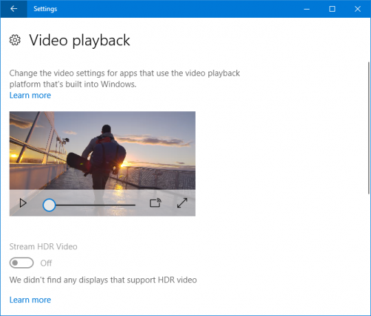 9 Nove značajke postavki u Windows 10 Fall Creators Ažurirajte reprodukciju videozapisa