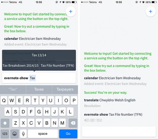 Input je iPhone naredbena linija za Evernote, Gmail i još mnogo toga evernoteshow