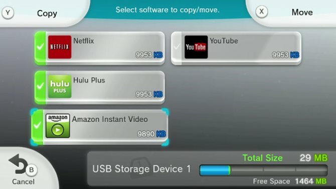 Proširena pohrana za vaš Wii U Objasnio je Wii U Kopirajte premještanje podataka