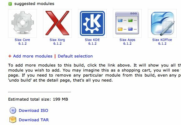 Izgradite vlastiti prilagođeni prijenosni i brzi operativni sustav s Slax 02b Build Slaxom