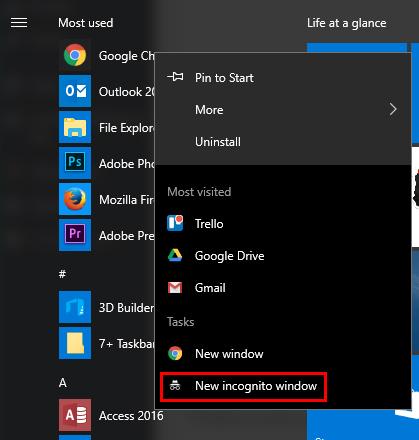 Kako pokrenuti svoj preglednik u privatnom načinu rada prema zadanom sustavu Windows Incognito