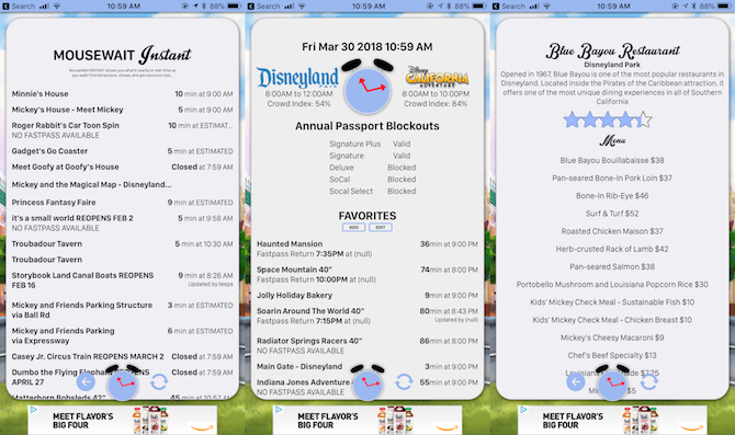 MouseWait Disney App