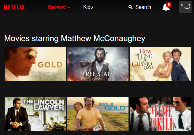 Kako unijeti tajne kodove Netflixa netflix matthew mcconaughey