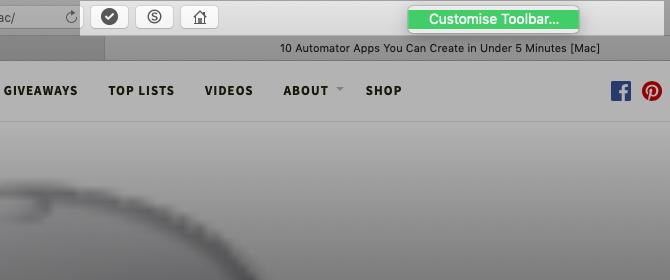 Prilagodite opciju Alatne trake u Safariju na Macu